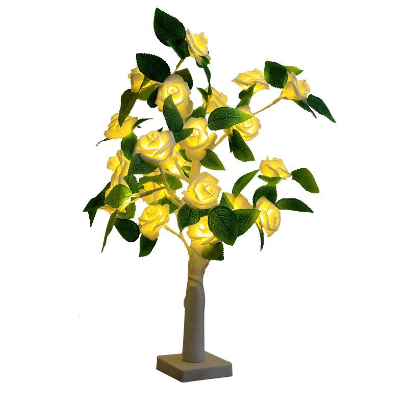 JORIX Easter Gift Rose Tree Lamp LED Night Light USB & Battery Powered Bedside Desk Lamp Romantic Bedroom Home Décor Mother's Day & Father's Day Gift - Image 2